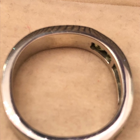 NWOT Sterling Silver Channel Set Peridot Band Ring - Picture 6 of 8